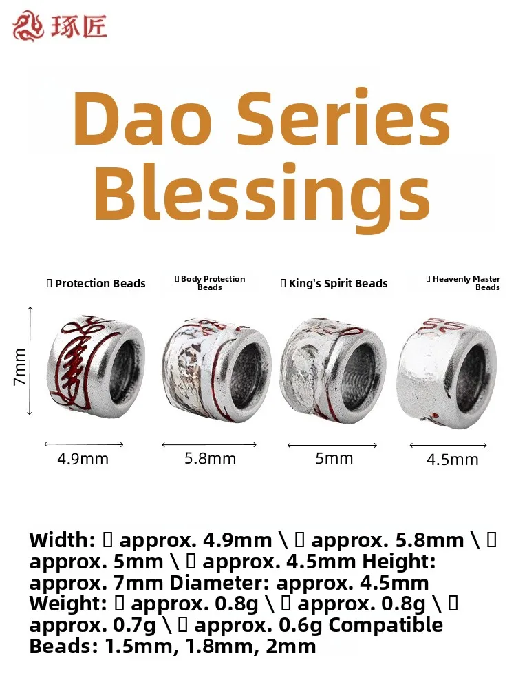 Buddha Monkey Head Beads Spacer Beads Taoist System Three-way Spacer Accessories for DIY Fashion Jewelry Making