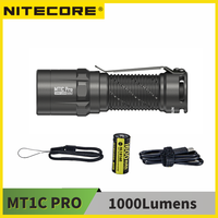 NITECORE MT1C PRO 1000Lumens Max Beam Distance 360M Protable EDC Tactical Light Rechargeable,Include Battery