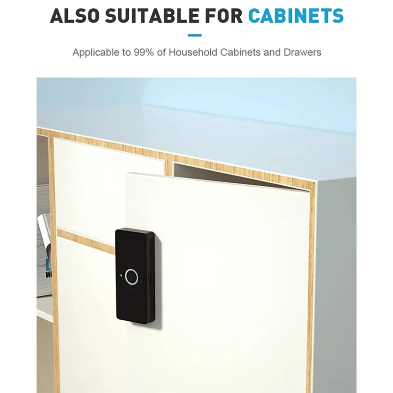 ABGR-Drawer Smart Electronic Fingerprint Locks File Cabinet Lock Storage Cabinet Finger Print Lock Furniture Smart Door Lock Dur