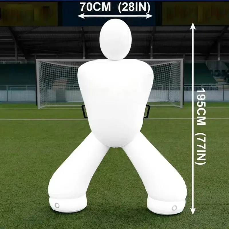 195cm Human Inflatable Soccer Dummy/Air Goalkeeper Football Training Dummy Senior Free Kick Wall Mannequins for Soccer Field