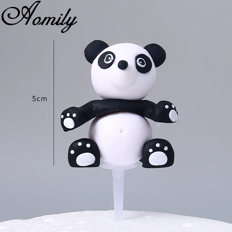 Aomily 3D Handmade Animal Cake Topper festa di compleanno decorazione torta per bambini dinosauro tigre leone Panda scimmia giraffa coniglio