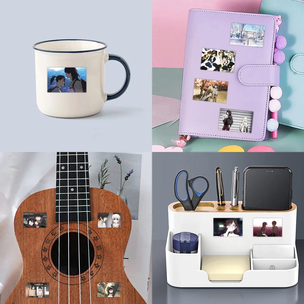 80 قطعة مجموعة الرسوم المتحركة المختلطة للمشهد الشهير أدوات مكتبية مزخرفة لحساب اليد وكوب الماء وملصقات الكمبيوتر