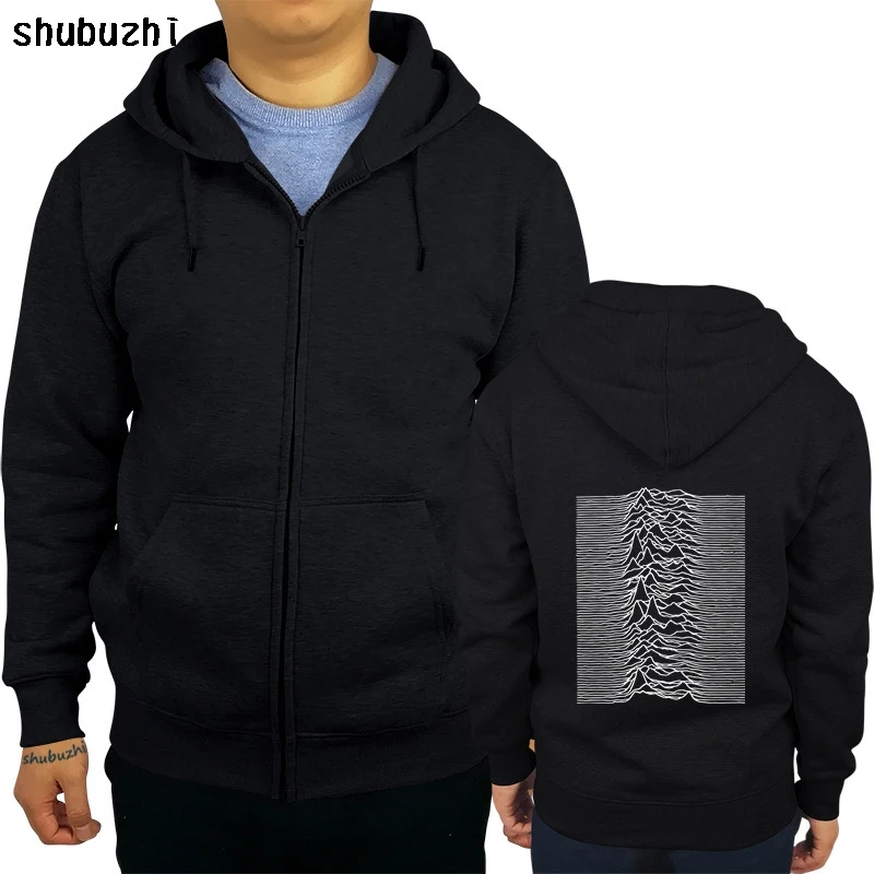 Joy Division Men's Unknown Pleasures Slim Fit hoodie Black autumn spring Men'S sweatshirt hoody shubuzhi jacket sbz4580