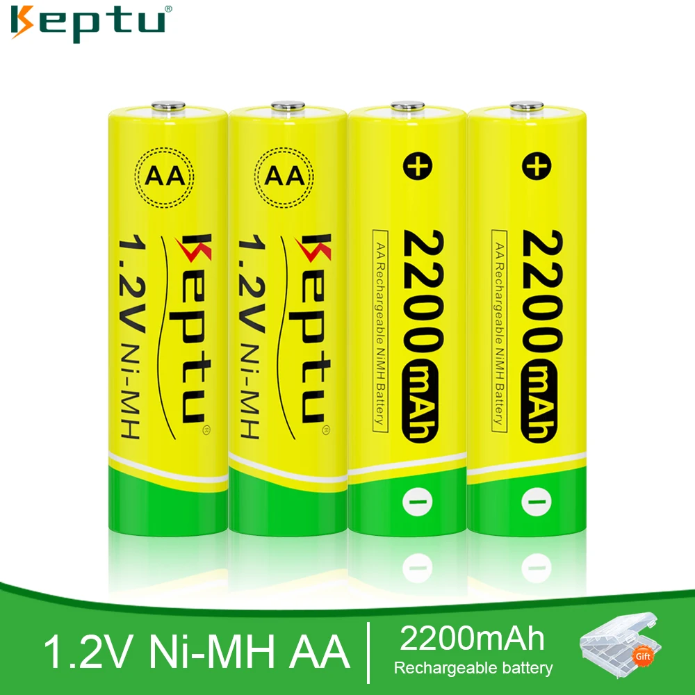 

KEPTU 2200mAh NiMh 1.2V AA Rechargeable Battery aa for Camera Toys