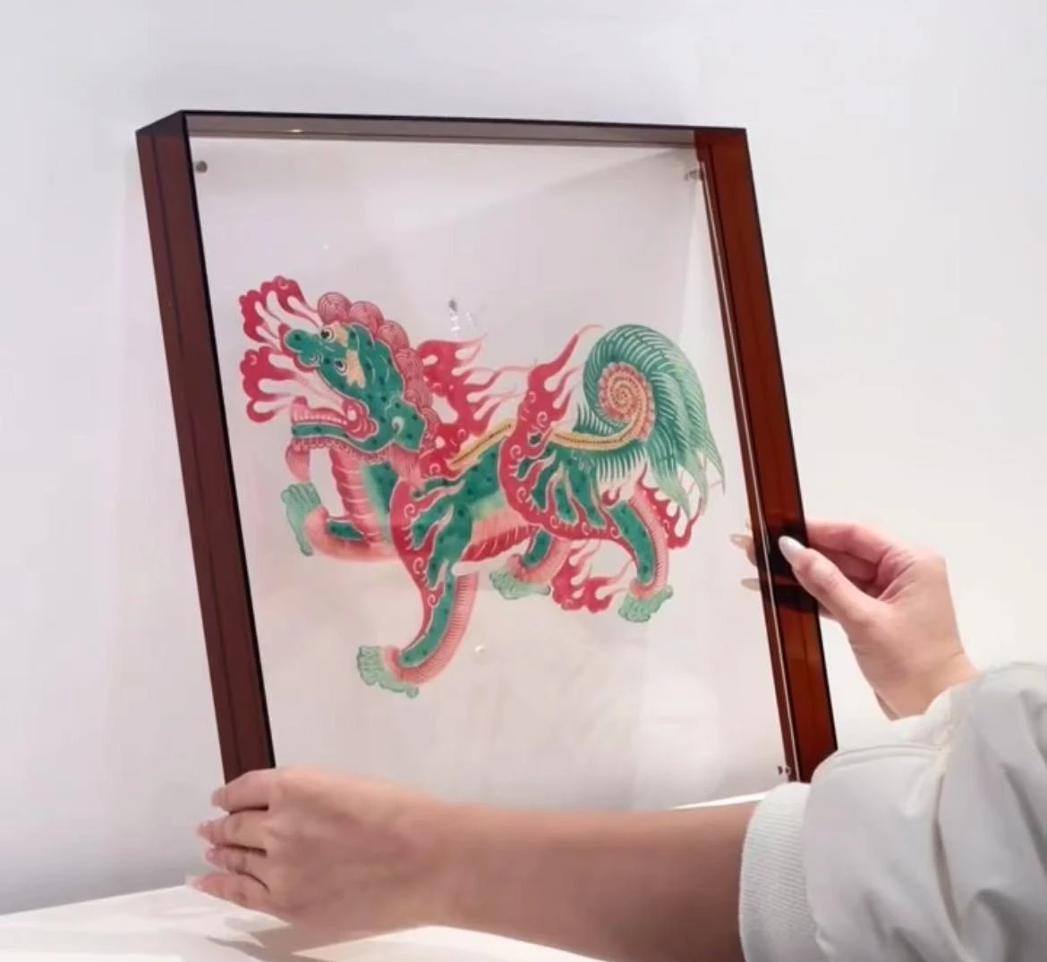 Shadow puppet decorative painting traditional intangible cultural heritage handmade new Chinese hanging painting