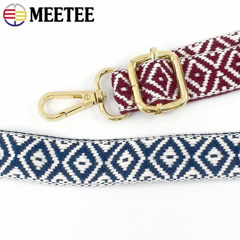 5/10Meters 25mm Jacquard Webbing Cotton Colorful Ribbon for Bags Shoulder Strap Belt Clothing Braid Tape DIY Sewing Accessories