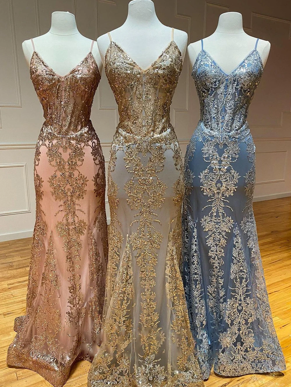 MVOZEIN Prom Dresses for Black Girl 2023 Long Evening Dresses Spaghetti Strap Lace Sequin Formal Occasion Dresses Glitter Dress