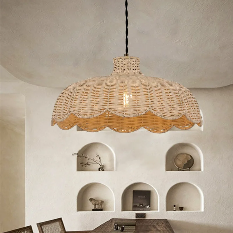 Handmade Weave Pendant Lamps Chinese Lighting Is Used in Restaurant Coffee Shop Restaurant Home Decoration Natural Rattan Light