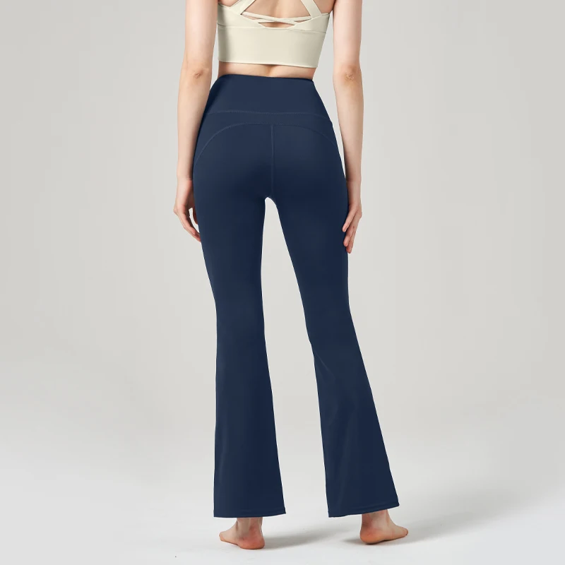 Women Flared Pants Yoga Leggings High Waist Bell-bottoms Pants Seamless Trousers Pilates Wide Leg Comfortable Fitness Sport Girl