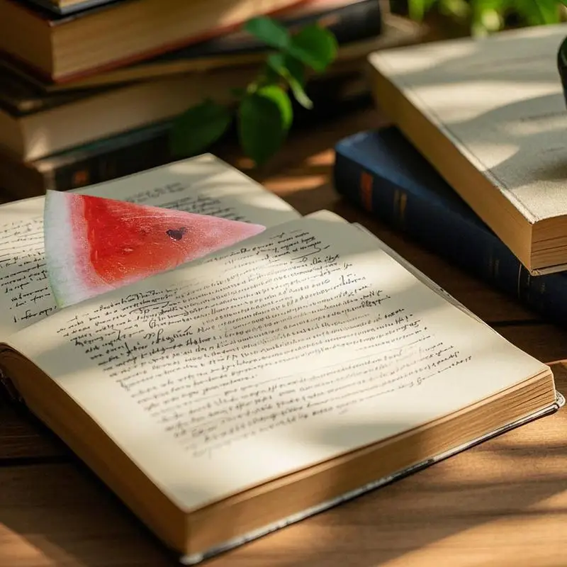 علامة مرجعية على شكل البطيخ، علامات كتاب ثابتة، ملحقات القراءة مع البطيخ الأكريليك لعشاق القراءة