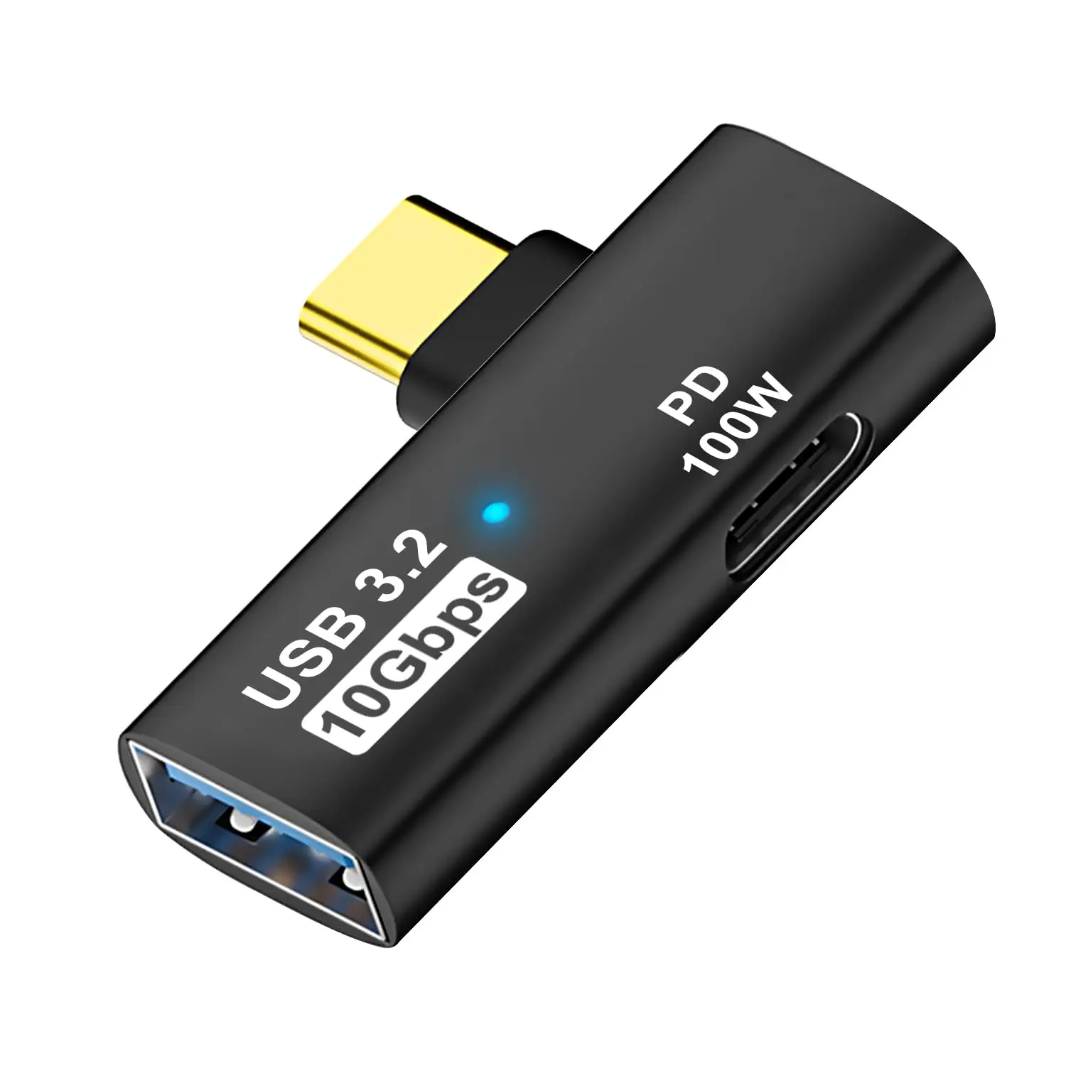 2-in-1 USB C to USB 3.2 Adapter with 100W Charging Port,OTG Converter for Phone Steam Deck iPad MacBook,Not Support Video