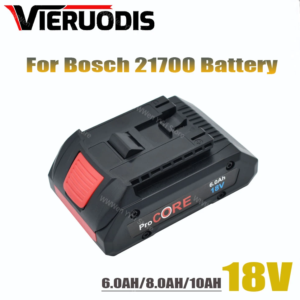 for Bosch 18V 6.0Ah 8.0Ah 10.AH Lithium Ion Battery Procore for Bosch Max Cordless Power Tool Drill Built-in 2100Cells Battery