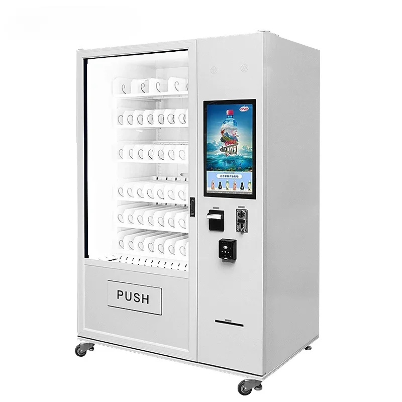 touch screen snack vending machine for foods and drinks