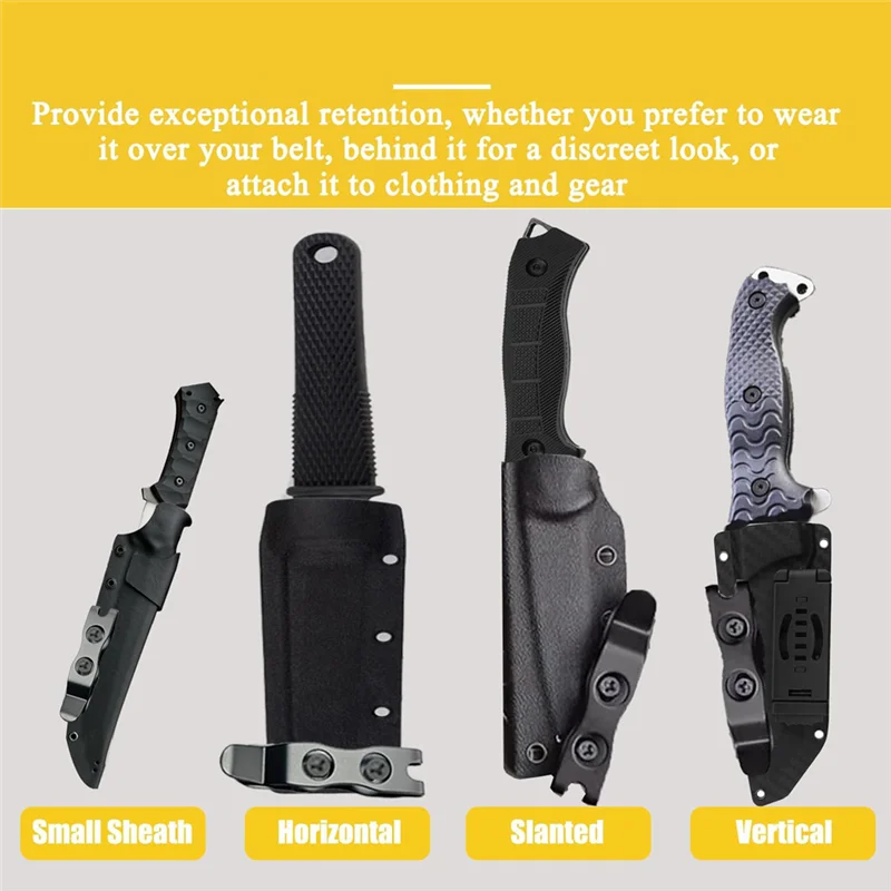 ABRB-Fodero per coltello con clip da cintura, clip in pelle metallica, sostituzione clip per coltello, clip da cintura universale, accessori per la creazione di pelle