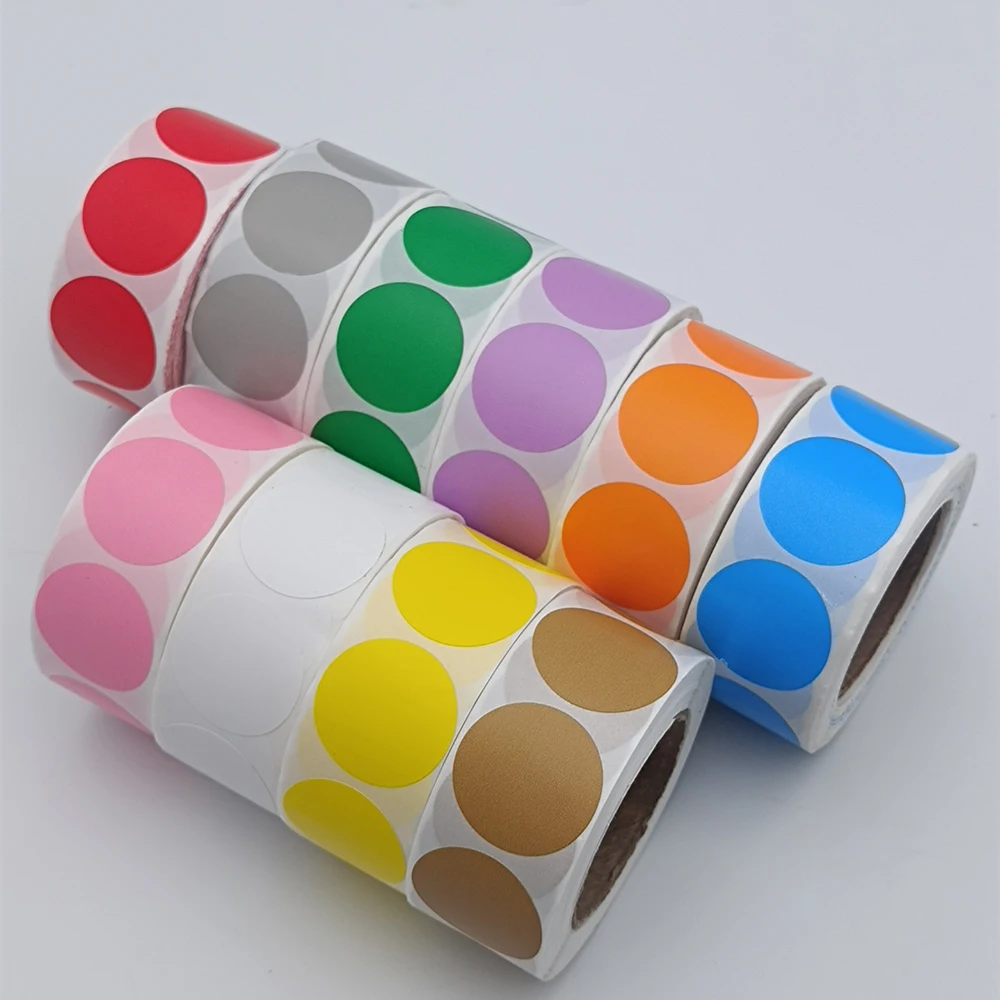 

1000pcs 3cm Round laser golden glossy Labels decor sticker Color Code Dot Labels package Sealing scrapbook stickers