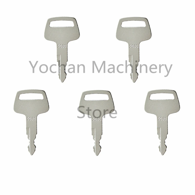 

5 Pcs 5080 Ignition Key For IHI Excavator for all Excavators Dozer Skidsteer