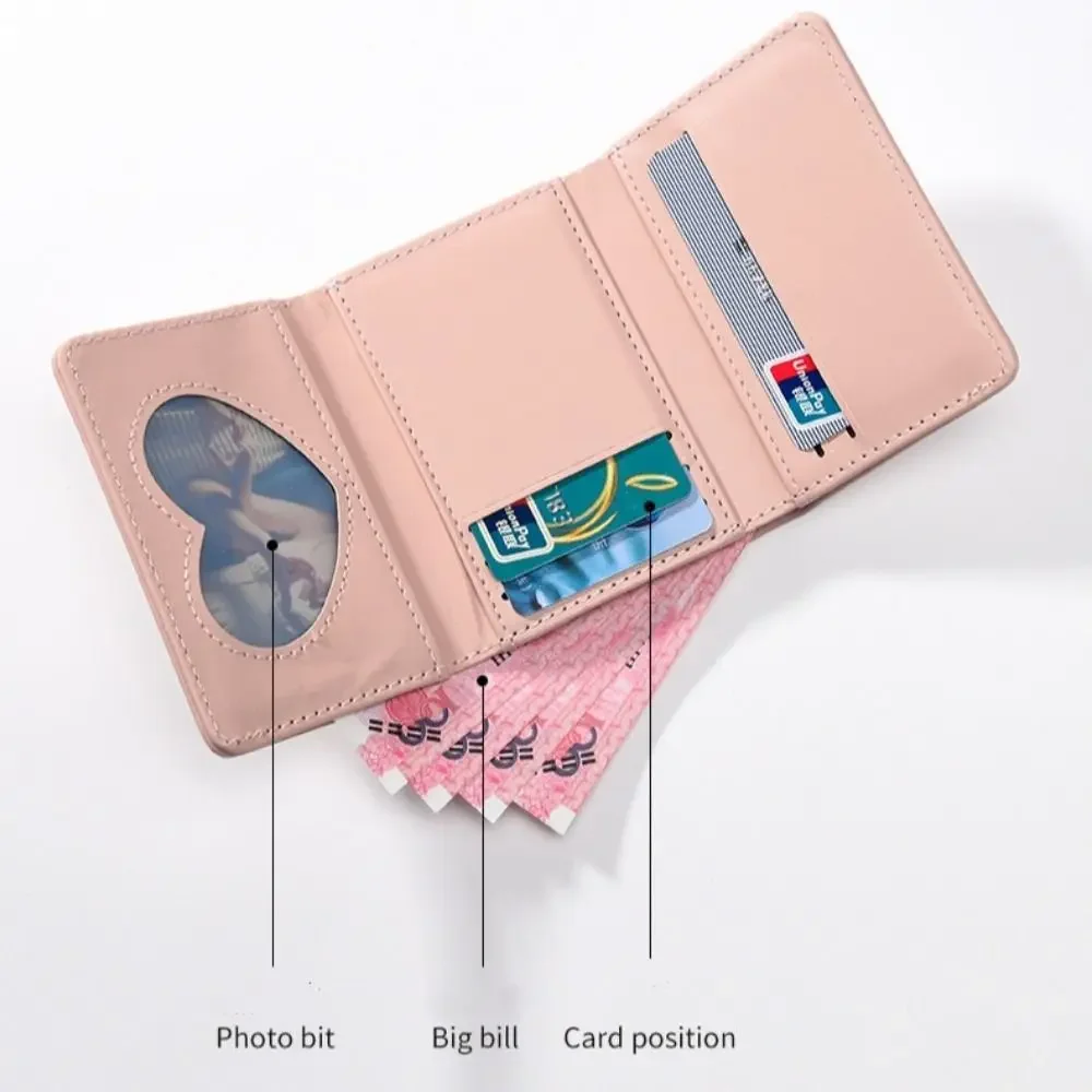 Korean Version of Women's Wallet Students New Three-fold Large Capacity Cute Small Fresh Multi-card Wallet