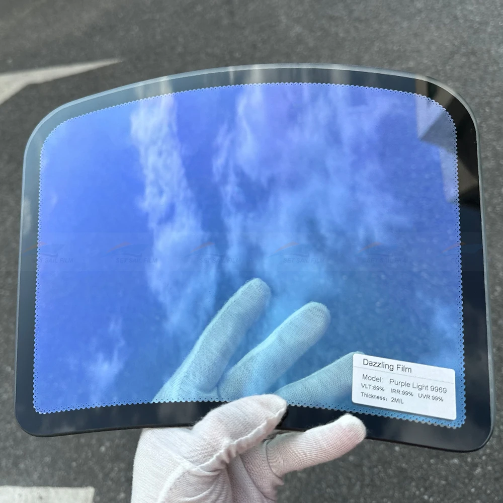 Car Window Film 60% VLT Blue Chameleon Solar Protection Film Decoration for Windshields  Anti UV Heat