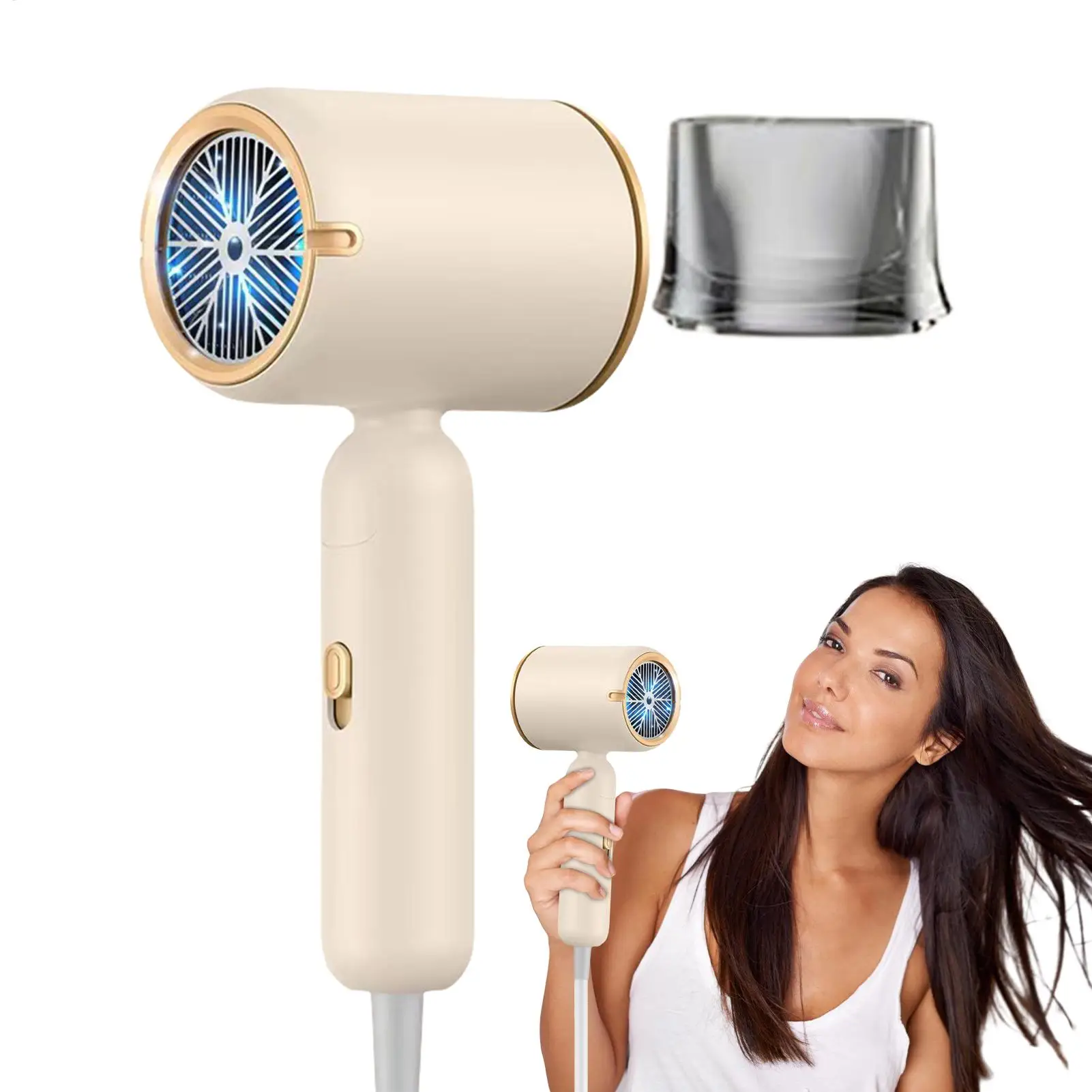 

Складной фен, фен для путешествий, шумоподавление, контроль температуры, профессиональный вентилятор 1500 Вт для отеля, дома, мужского салона0