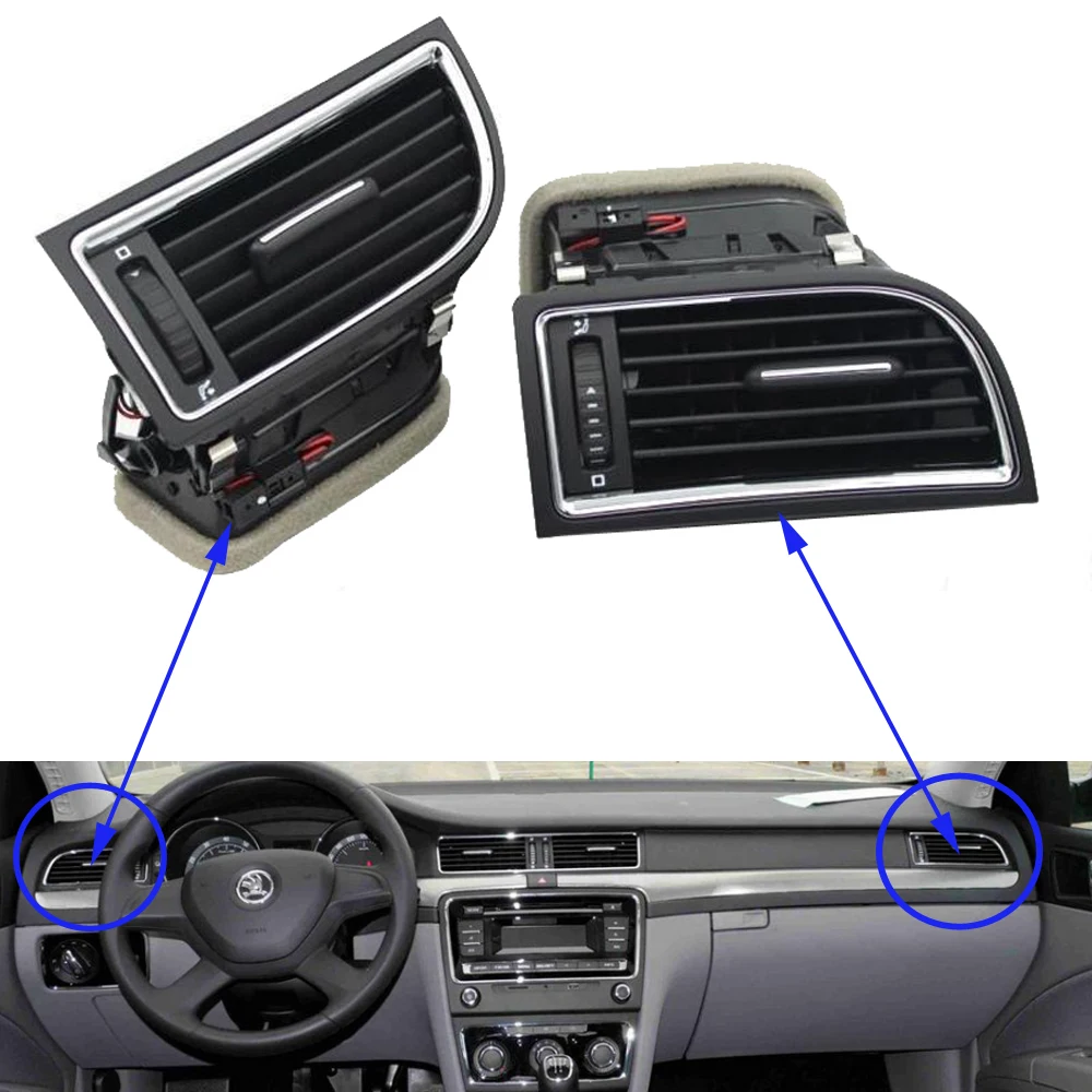 

Новая внутренняя решетка вентиляционного отверстия переменного тока для Skoda Superb 2 MK2 3T 2009 2011 2012 2013 2014 2015 3T0820951 3T0820701