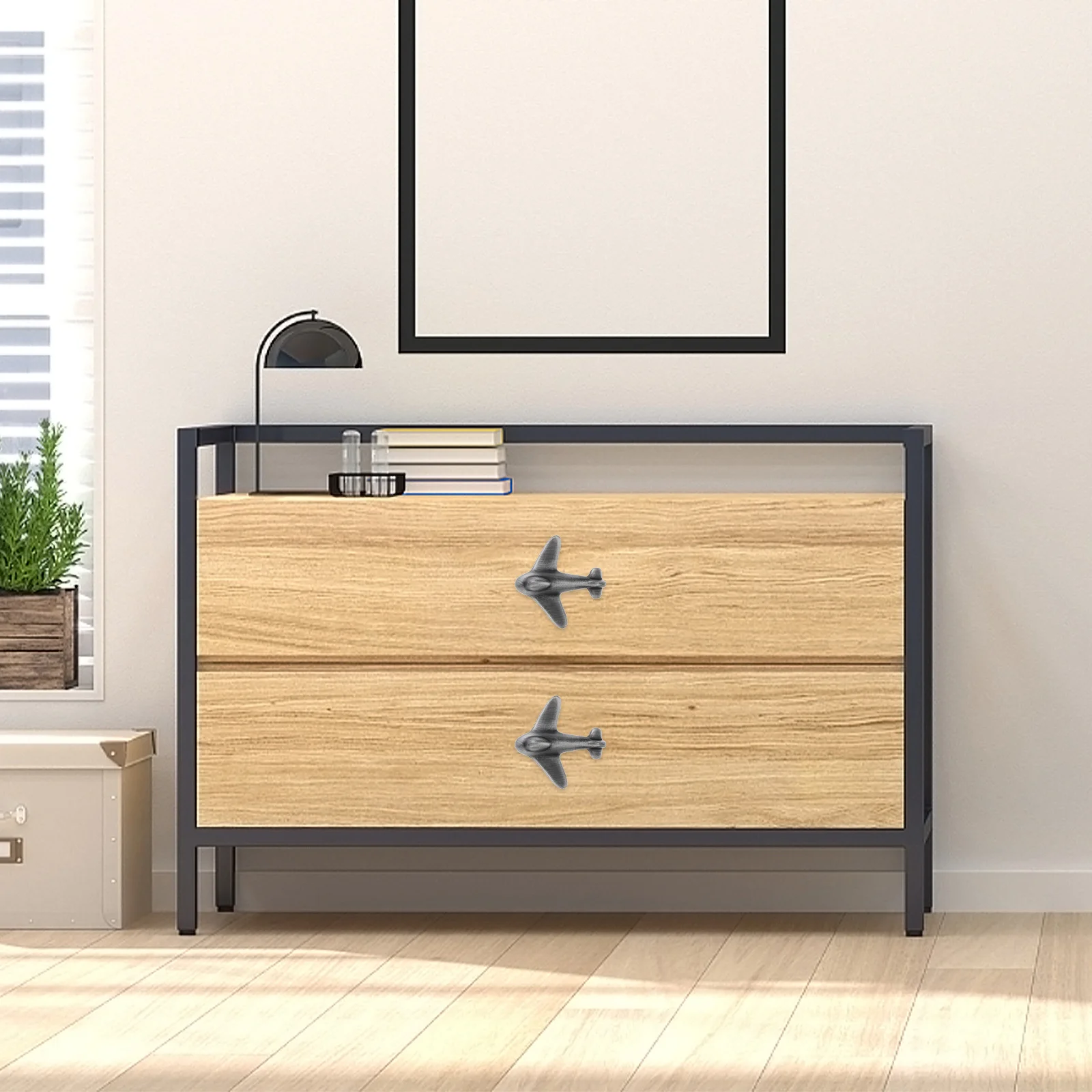 

1Set Airplane Drawer Knob Zinc Alloy Pull Handle Nail for Kitchen Wardrobe Dresser Cabinet Door Handle Grey Cabinet Knob