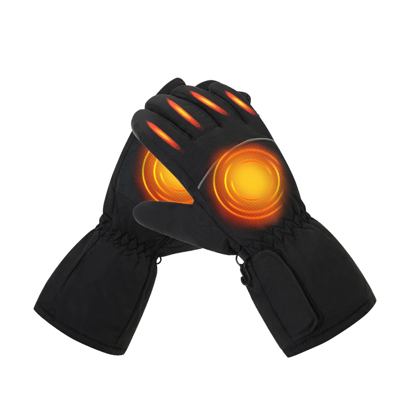 

Unisex Electrical Battery-Operated Heated Gloves Thermal Heat Ski Leather Hand Warmers for Snowbroading Touchscreen Compatible