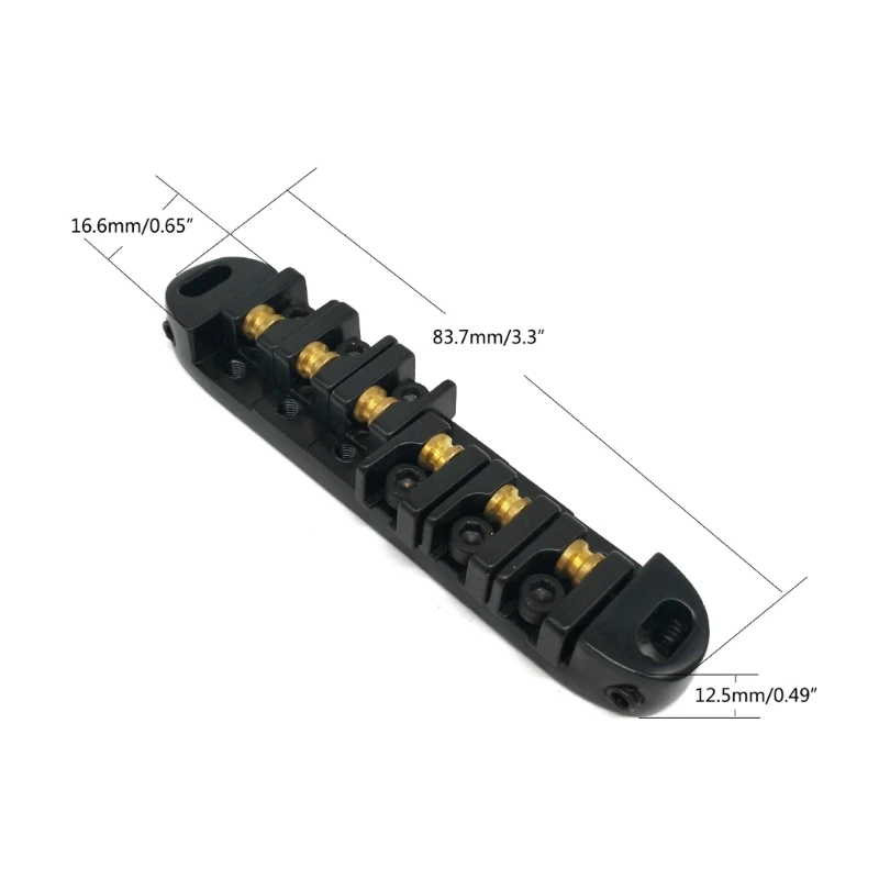 6 string กีตาร์ Bridge Saddle Roller Locking สำหรับ กีตาร์อุปกรณ์เสริม