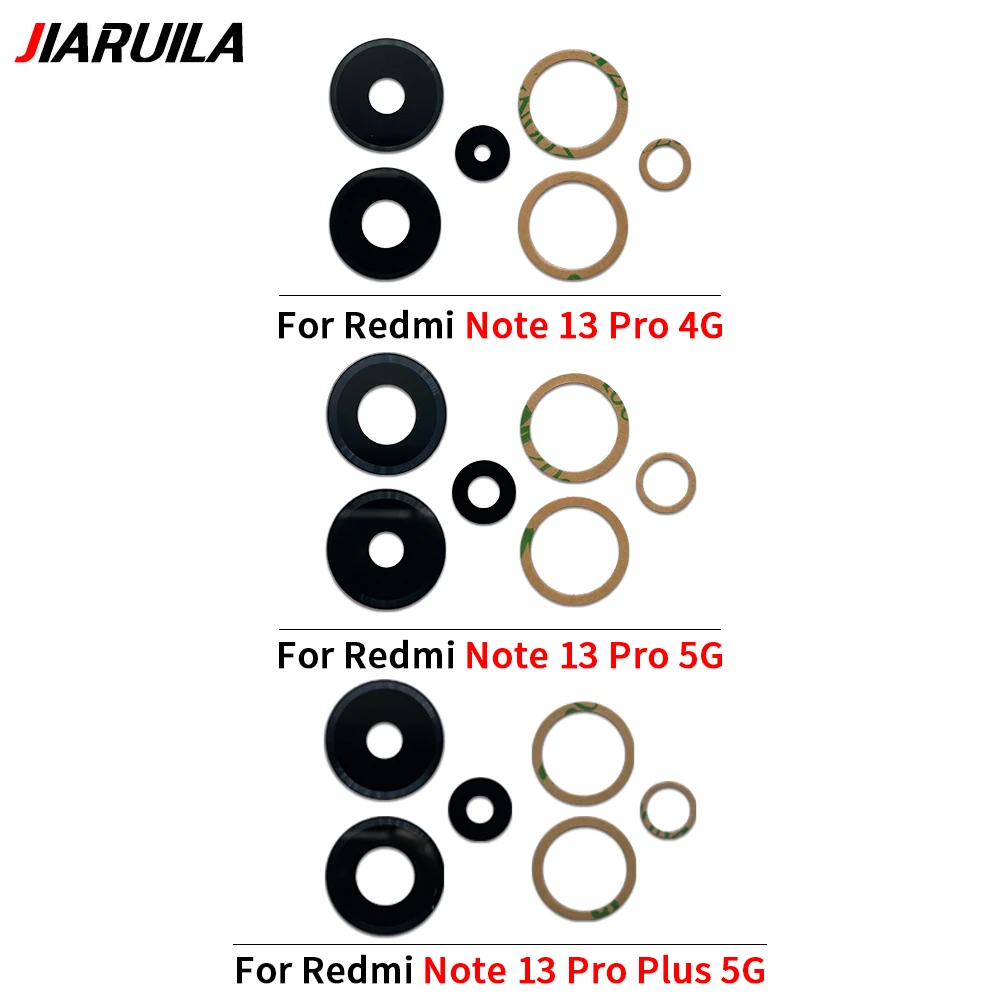 10 Pcs For Redmi Note 13 Pro 4G 5G Plus Back Camera Lens Rear Glass With Adhesive Stickerr Replacement