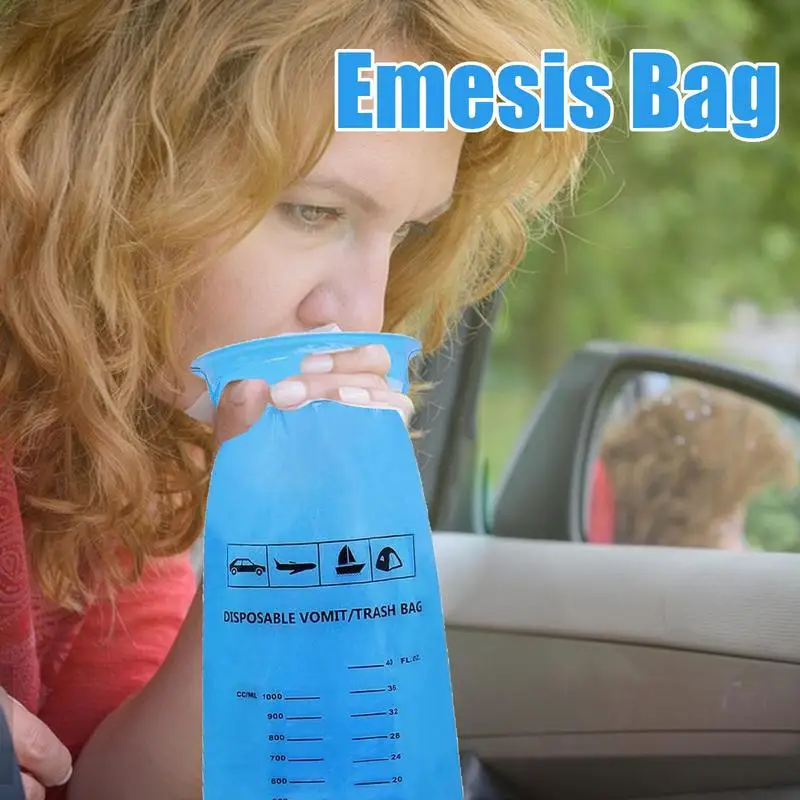 

Car Vomit Bag Auto Pregnant Women Barf Pocket Tear-Resistant Design Nausea Bags For Physical Discomfort Pregnancy Nausea Long
