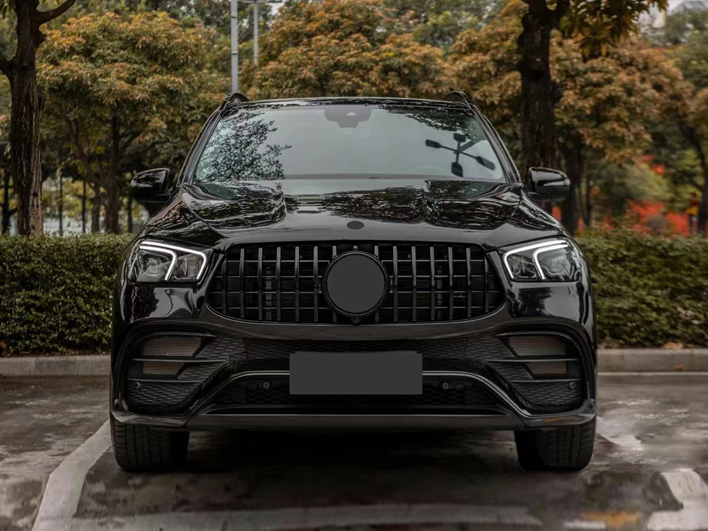 Car Bumper for  2019-2026 GLS X167 GLS450 GLS350 Upgrade GLS63  Body Kit Front Bumper Grille Diffuser Tip