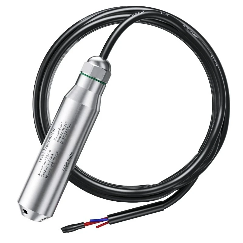 

5-50m Submersible Water Level Transmitter IP68 4-20mA RS485 Liquid Level Sensor Stainless Steel Probe Industrial Depth Measuring