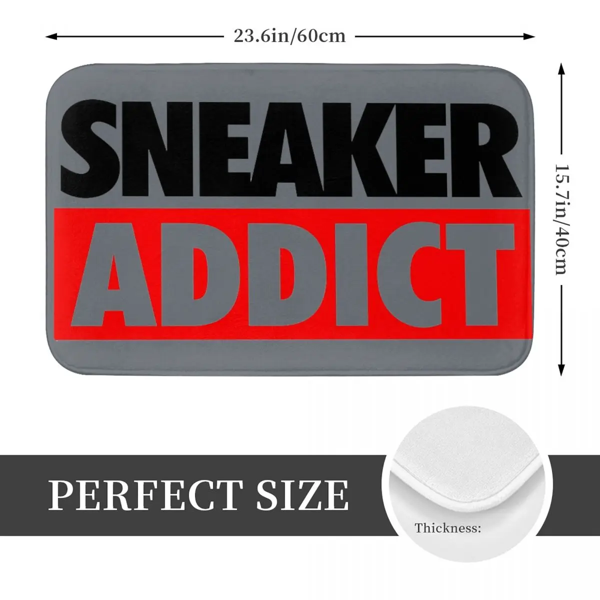 Sneaker Addict Box Anti-slip Doormat Floor Mat Dust-proo Carpet Rug for Kitchen Entrance Home Bedroom Footpad Mats