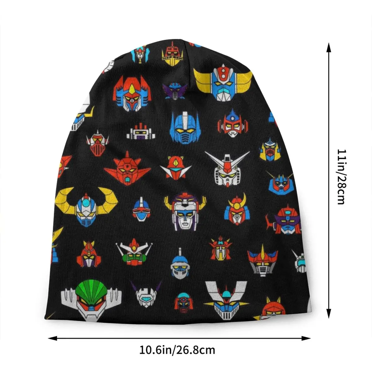 Ufo Robot Logo Skullies Beanies Caps Streetwear Winter Warm Knit Hat Unisex Adult Goldorak Grendizer Mazinger Z Bonnet Hats