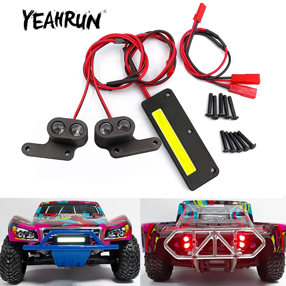 YEAHRUN Headlights + Taillights Set LED Lights for 1/10 Slash 2wd Short Course Truck Upgrade to RPM Replacement Parts