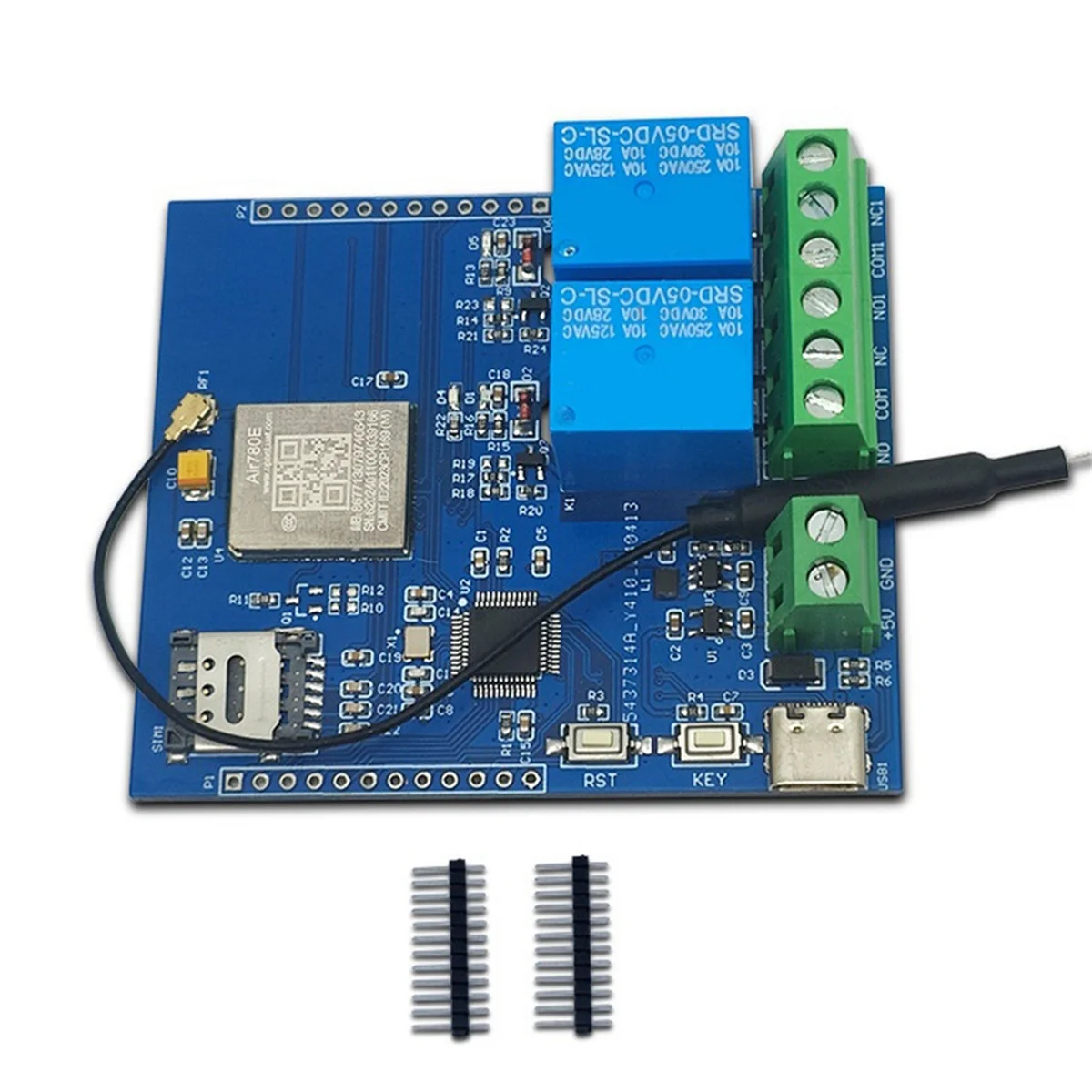 Durevole DC 5V STM32 4G Scheda di sviluppo relè relè a doppia via in rete Modulo AIR780E integrato Porta I/O Scheda di sviluppo STM32