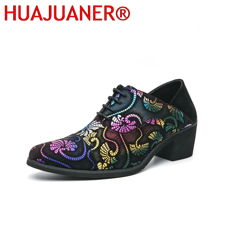 

Men's Casual Leather Shoes New Plus Size Fashionable High Heel Business Class Shoes Rubber Sole Polyamide Lining Adult Shoes