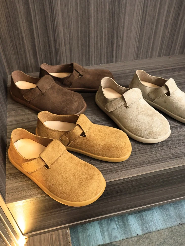 

Унисекс сабо на деревянной подошве, весна/лето, дышащие, из мягкой кожи, повседневные, нескользящие, с толстой подошвой, модные, универсальные