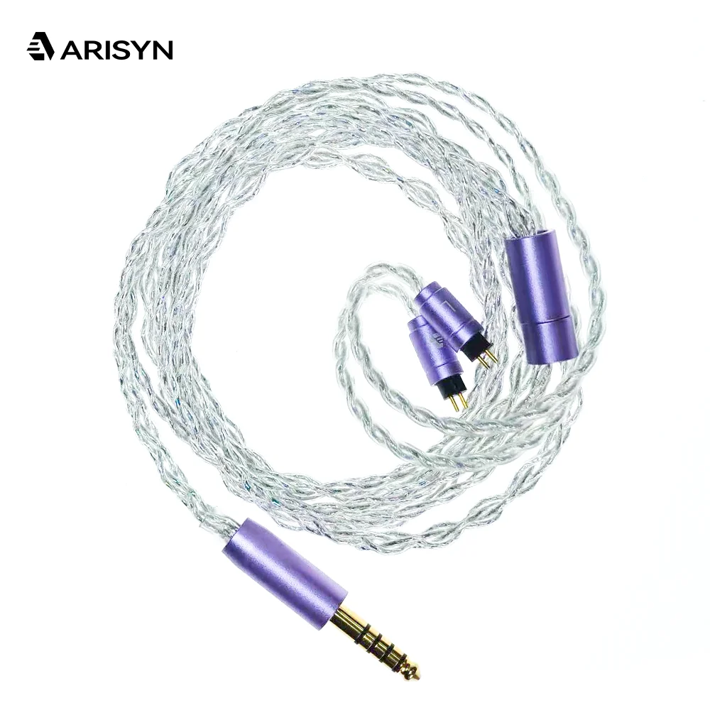 Wyprzedaż ARISYN BING XIAN Kabel do słuchawek 26 AWG 4 przewody Przewodowy zestaw słuchawkowy z wtyczkami 0.78 2pin 3.5mm 4.4mm do słuchawek dousznych — zdjęcie produktu 2
