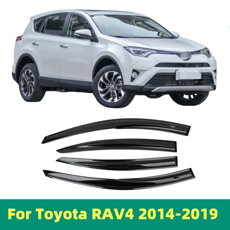 For Toyota RAV4 2014 2015 2016 2017 2018 2019 Window Visor Side Vent Rain Guard Deflectors Shade Shield Shelter Protector Cover