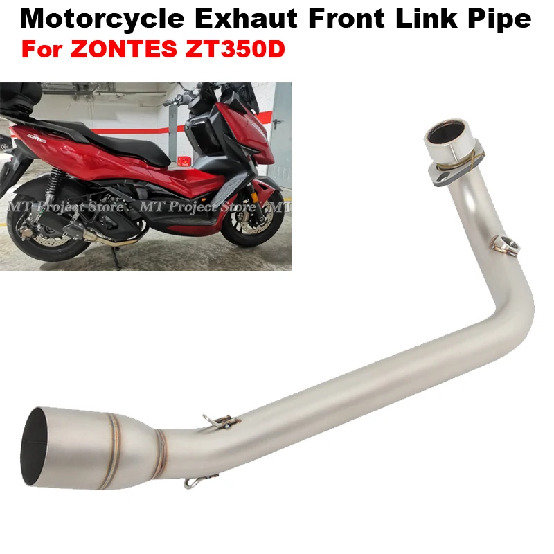 

Slip On For ZONTES ZT350D 350D Motorcycle Exhaust Escape Moto Stainless Steel Front Link Pipe Connecting 50.8mm Muffler Tube