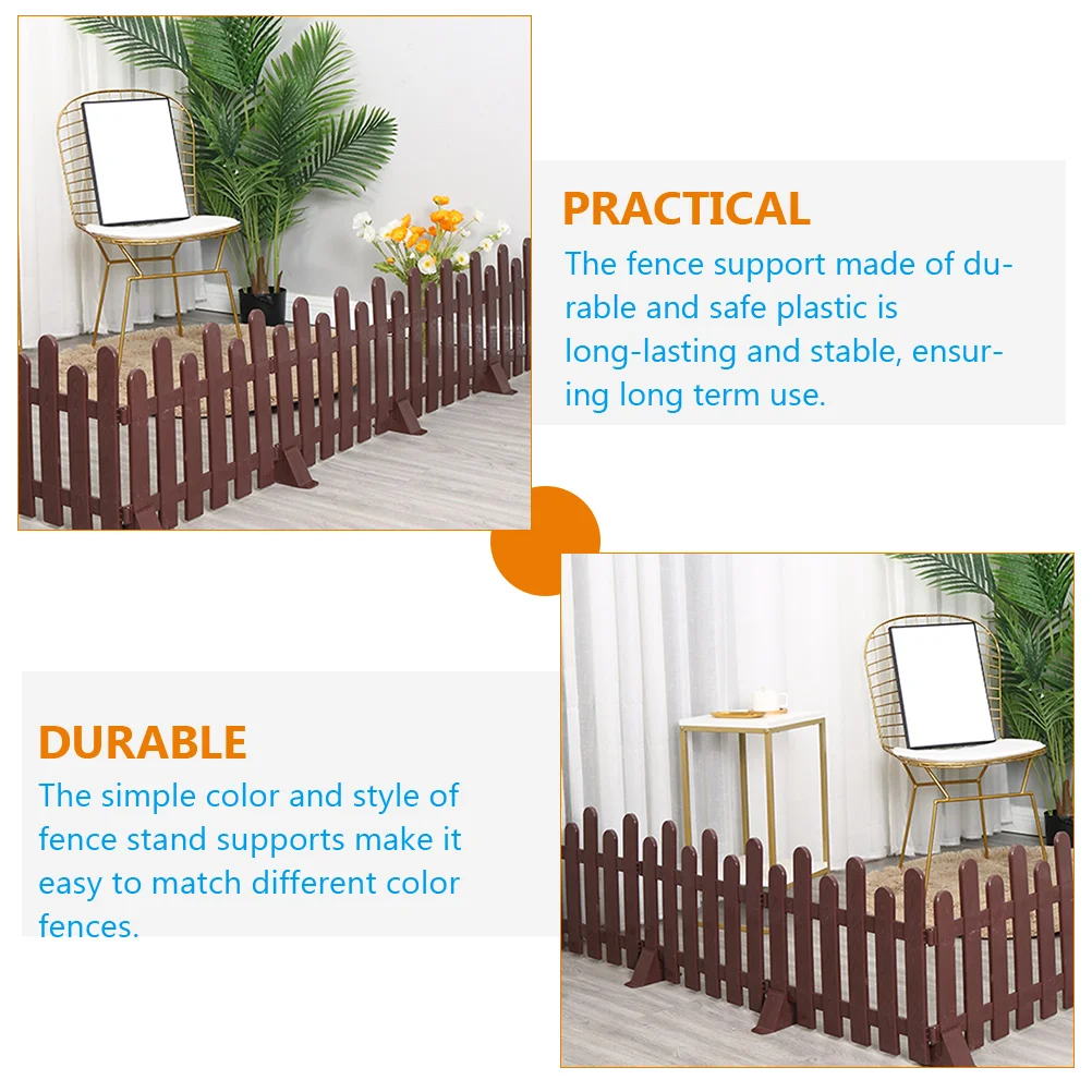 4 Pcs Indoor Component Barrier Fence Fencing Trellis Plastic Garden Base Stand Support