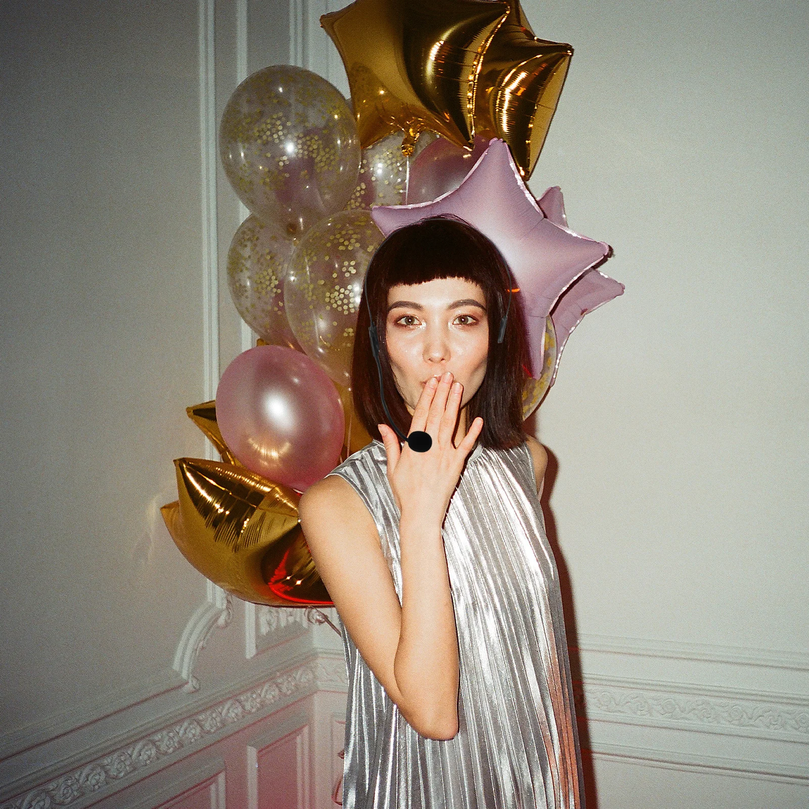 

Fake Headset Rock Star Costume Cosplay Accessories Singer Headphone Props Birthday Party Supplies Halloween For And Adults