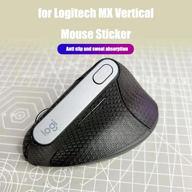 for Logitech MX Vertical Mouse Grip Tape Skate Handmade Sticker Professional Non Slip Lizard Skin Suck Sweat Pad