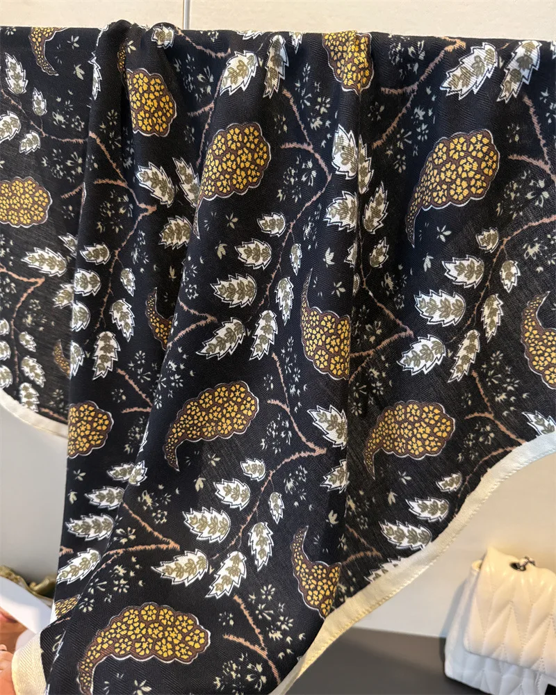 الكاجو طباعة العصابات الشعر وشاح المرأة أنيقة القطن الكتان الشعور باندانا الرقبة منديل عصابات رأس Foulard الإناث الأوشحة #5