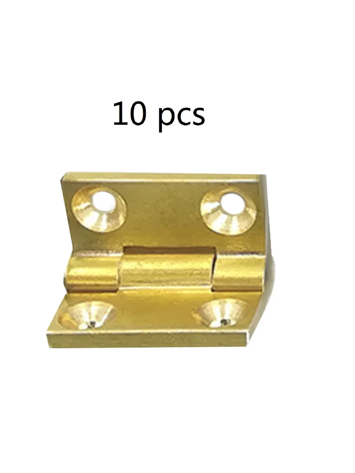 10 sztuk Mini mosiężne zawiasy 19*12.5mm 4-otworowy zawias doczołowy 90 stopni pozycjonowanie 19*12.5mm pudełko z biżuterią drewniane etui na wino okucia do klatki piersiowej — zdjęcie 2