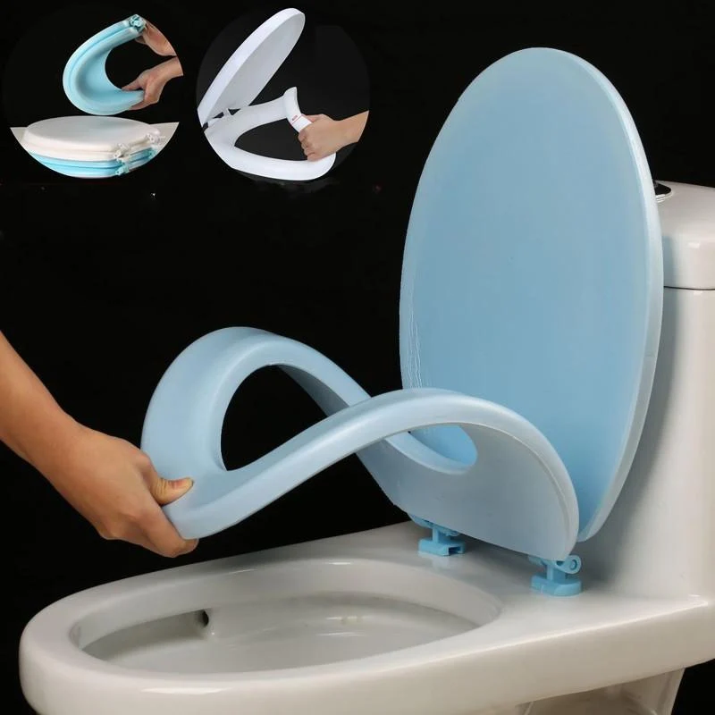 Toilet Cover Bathroom Toilet Seat EVA Waterproof Toilet Seat Cover Pad Waterproof Removable Toilet Seat Pad Household 1Pc