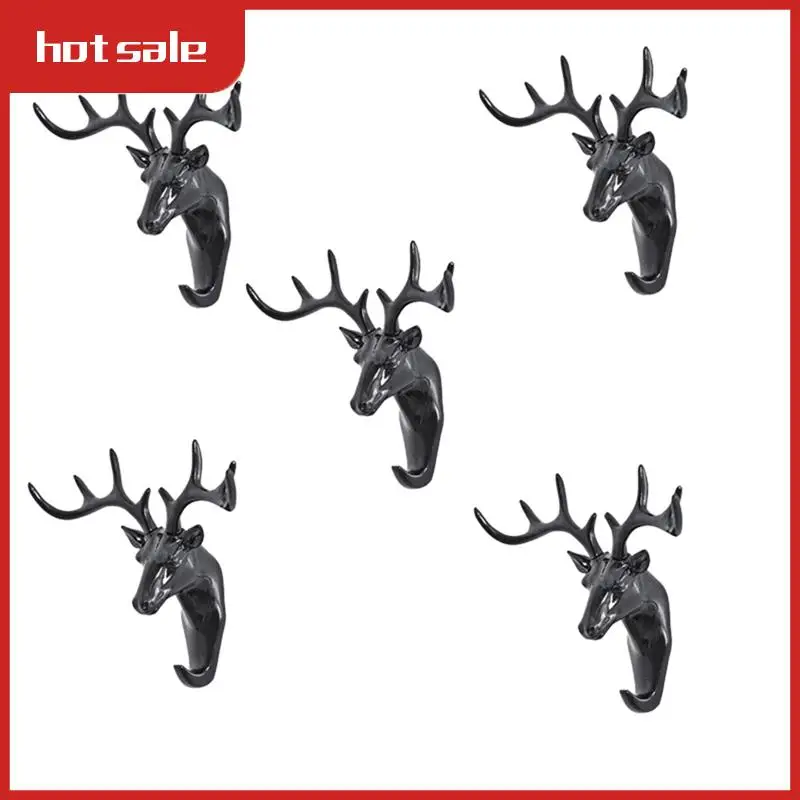 

A50M-Deer Shape Home Decoration Hook Wall Shelf Wall Hanging Wall Personality Deer Head Wall Key
