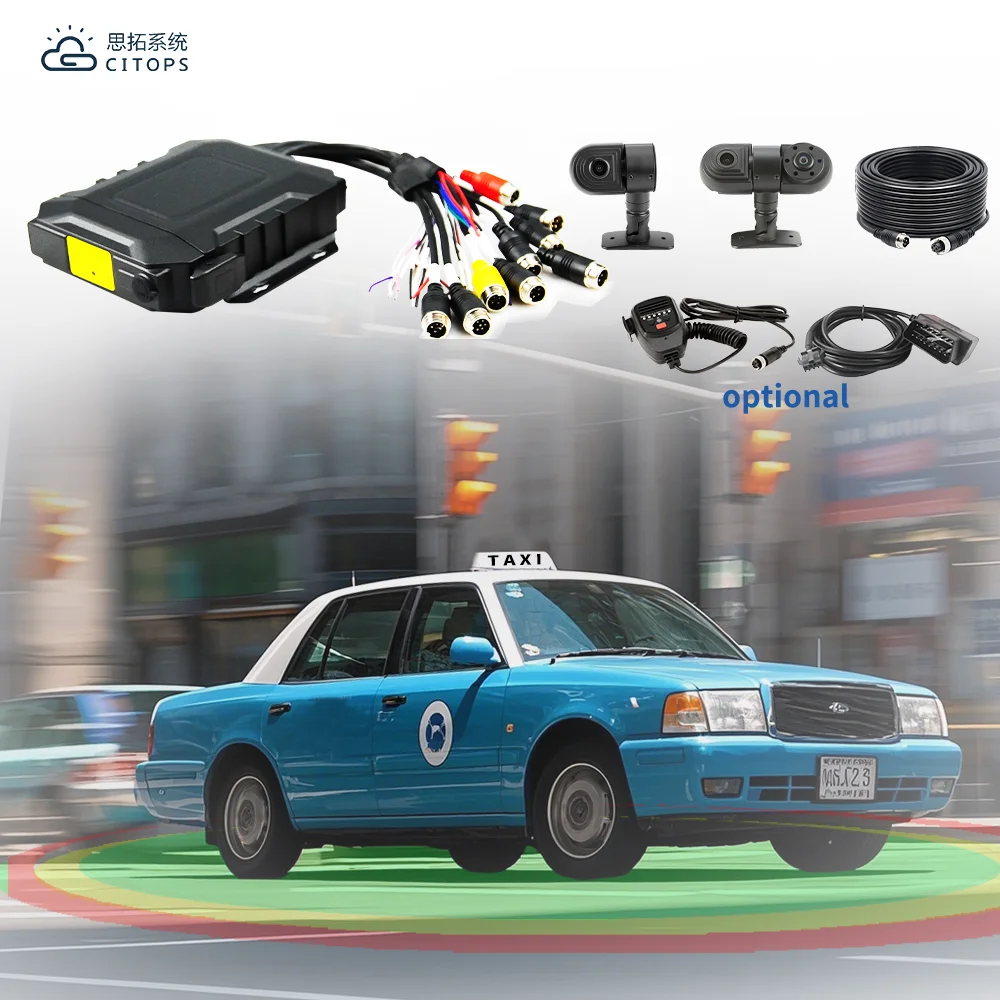 Système de gestion CITOPS Taxi MDVR : suivi GPS en temps réel, surveillance du comportement du conducteur et interphone pour la prévention des accidents de flotte