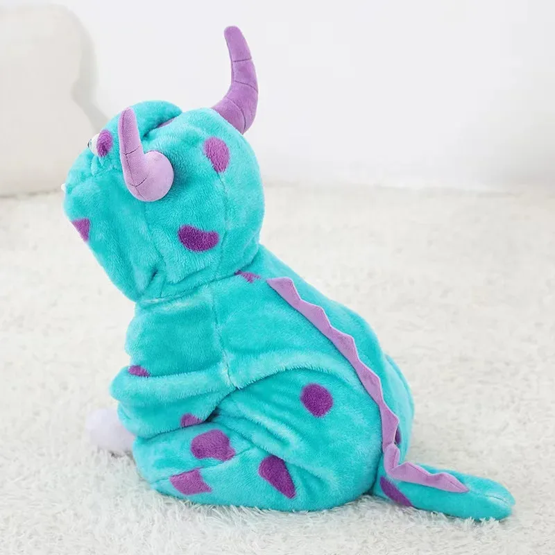 Pijamas de franela Sully para niños, pijamas de una pieza Kigurumi, disfraz de Cosplay de Halloween