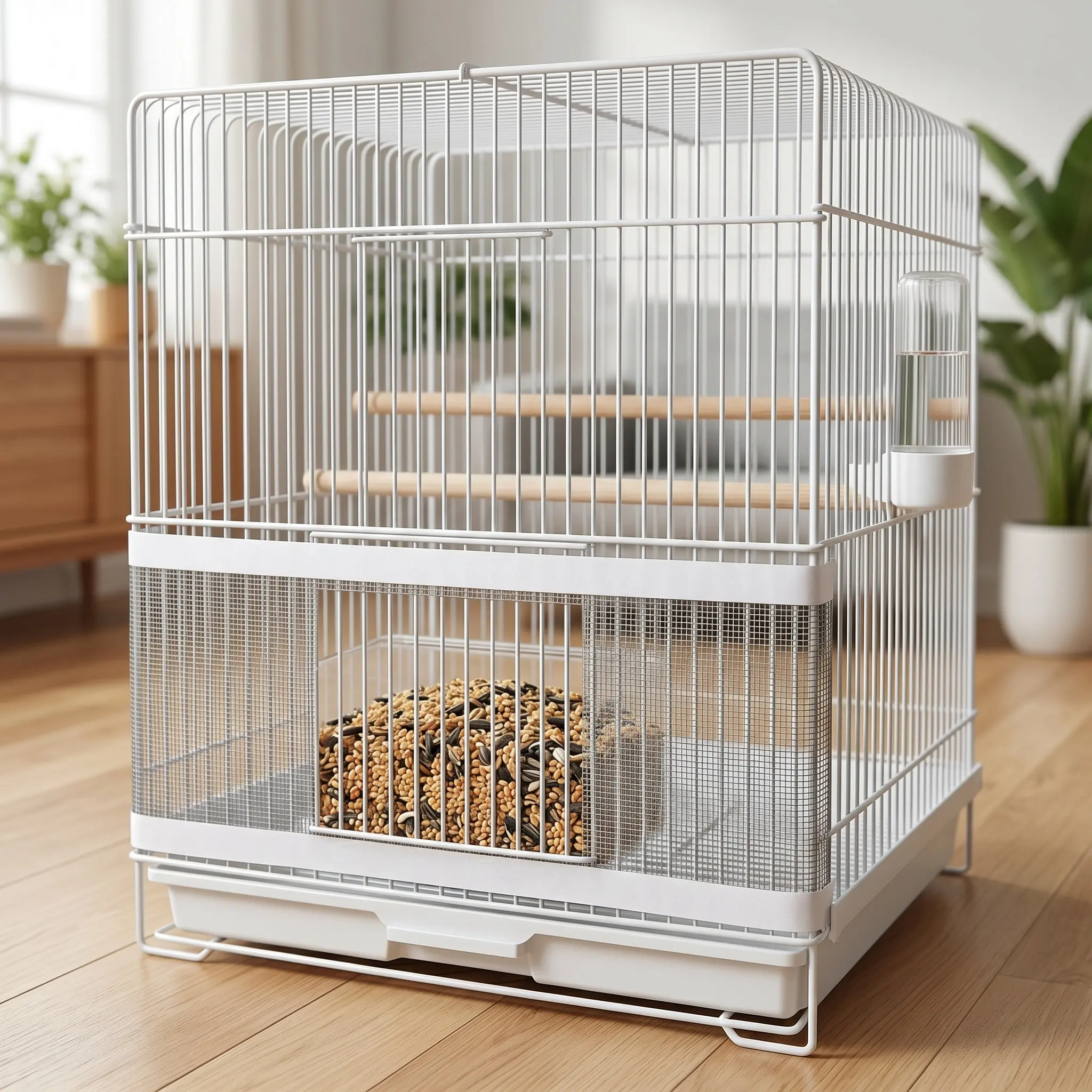 Bird Cage Seed Catcher Mesh Skirt Cuttable Breathable Splash Guard Tape Repair Patch for Parrot Cages